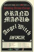 Hunting Across Europe Tour Flyer GRAND MAGUS ANGEL WITCH ENFORCER