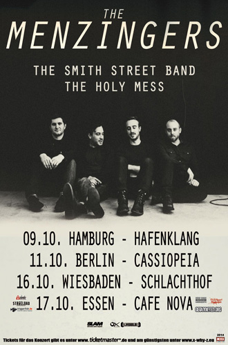 (C) x-why-z Konzertagentur / THE MENZINGERS Tourplakat 2014