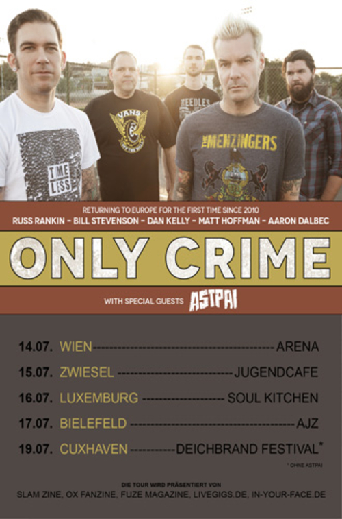 (C) Uncle M Music / ONLY CRIME Tour 2014 Flyer / Zum Vergrößern auf das Bild klicken